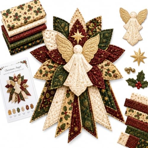Gør-det-selv Quiltet Halloween Græskar Dørhænger Sæt Håndlavet Patchwork (Engel) Angel