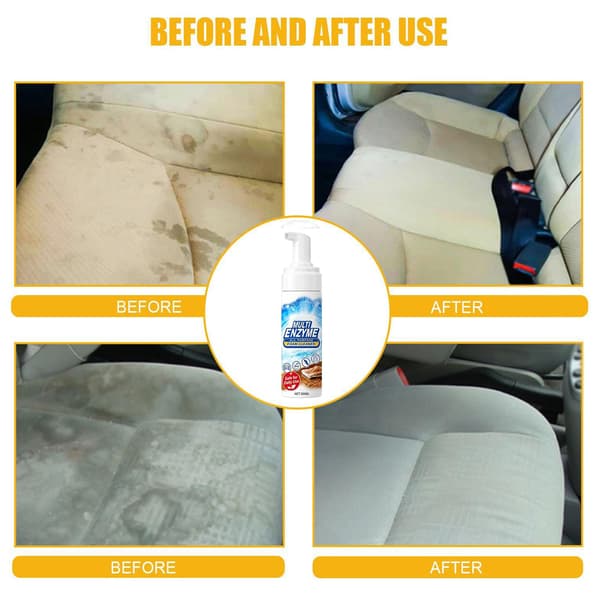 WUEOCU Multi Enzyme All Purpose Foam Cleaner, Multi Enzyme Foam, for Upholstery, Kitchen, Carpet & Car Interior, 7FL OZ (2PC) : Bil 2PC