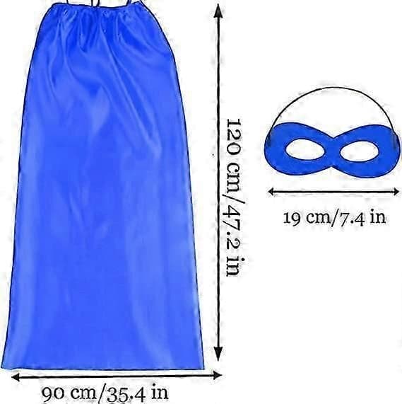 Superheltekapper og masker til voksne, Halloween-kostumer voksenkappe superheltefestkapper, blå blue