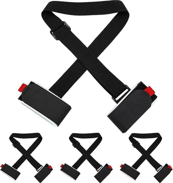 4-pakning Skistropper / Skiholder, Bærestropp for Ski