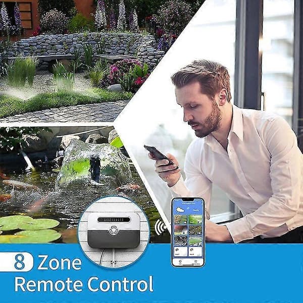 WiFi Smart Hagevannings-timer 8-soners sprinklerkontroller Alexa Google Home-kompatibel Tuya Smart Life