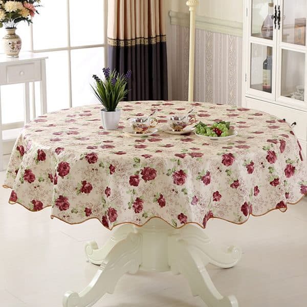 rund duk - Mörk pion - 152 cm diameter rund duk