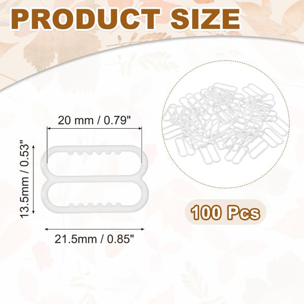MECCANIXITY BH-kroker for stropper, 8-formet glidebryter BH-kroker erstatning 20mm / 100 White
