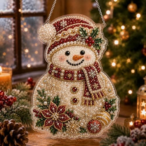 Juleperle Diamantmaleri Solfanger Sæt, Gør-det-selv Håndværk (#H, 30 cm) 12in #H