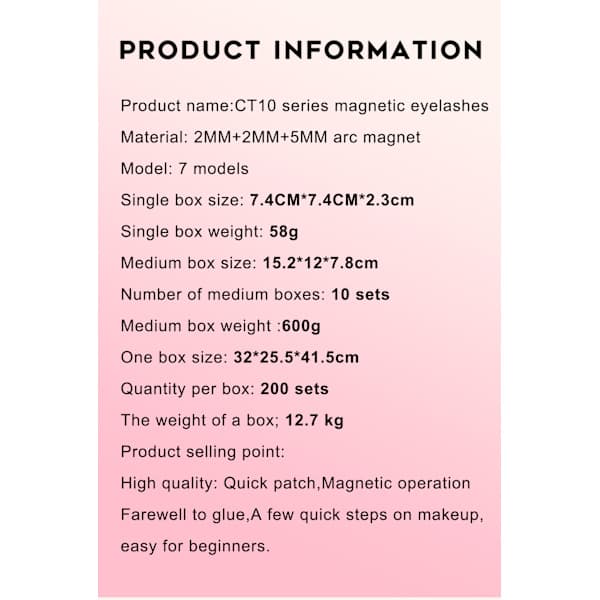 Magneettiset tekoripset, malli 7