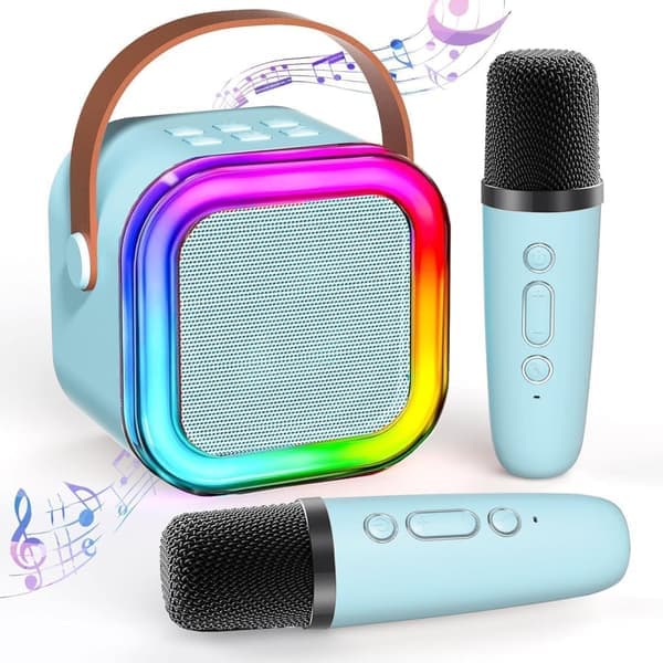 Bluetooth-högtalare - Bärbar Bluetooth Karaoke-högtalare - Blå