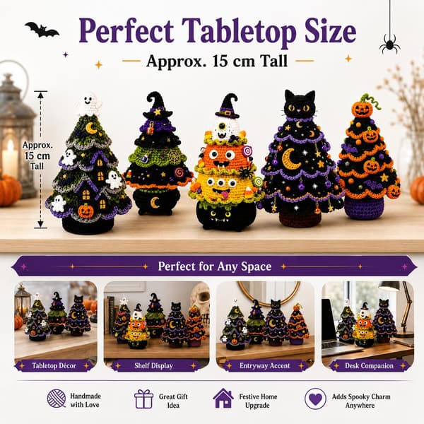 DIY Heksebryg Hat Træ Halloween Hæklesæt til Begyndere Witch's Potion Hat Tree