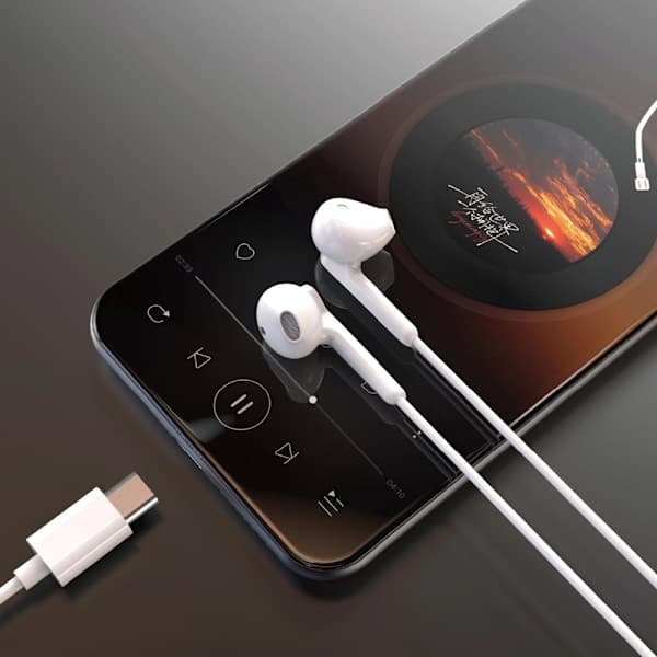 Dudao X3C In-Ear Headset med USB-C - Vit