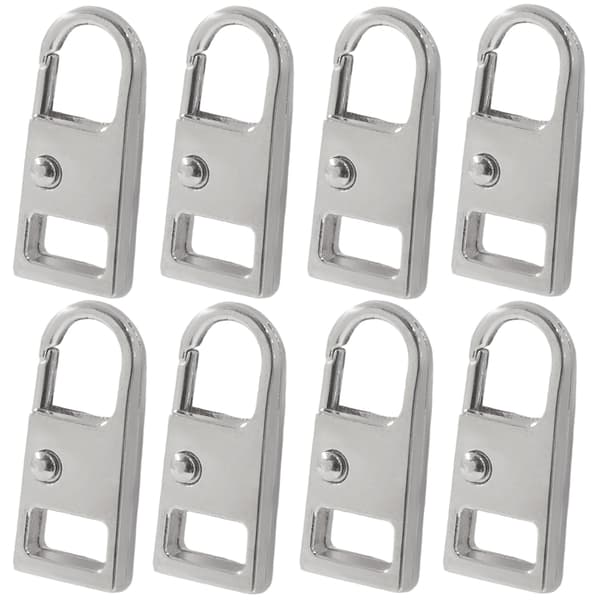 BAPLFT 8 kpl metallisia vetoketjunvetimiä, 2,6 cm, hopea Silver