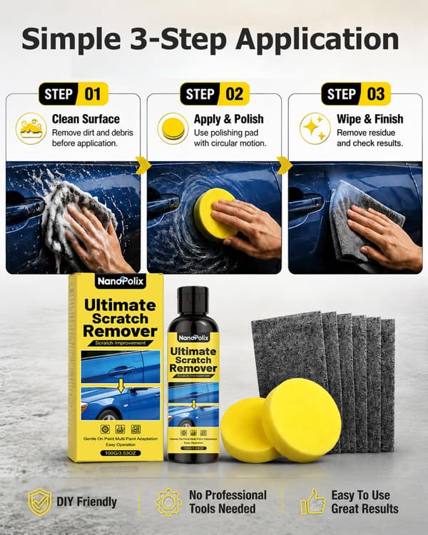 Ultimate ripefjerner 100g for biler med klut og svamp