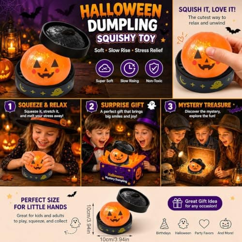 Halloween Squishies Dumpling Squishies Legetøj med Damper, #06 #06