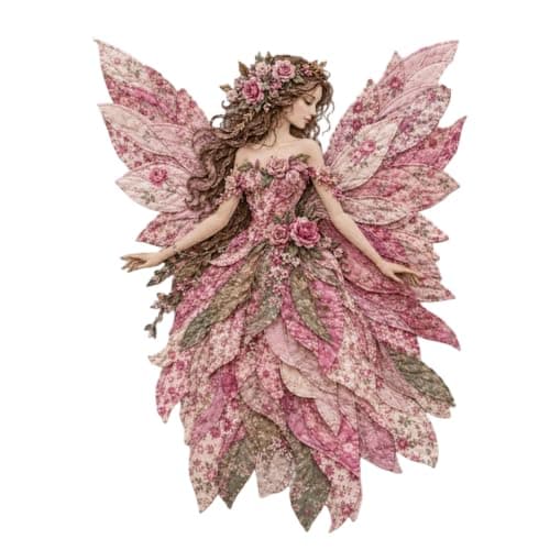 Wegodal Fairy Patchwork DIY, Morsomt Blomsterfe Patchwork Sysett Pink