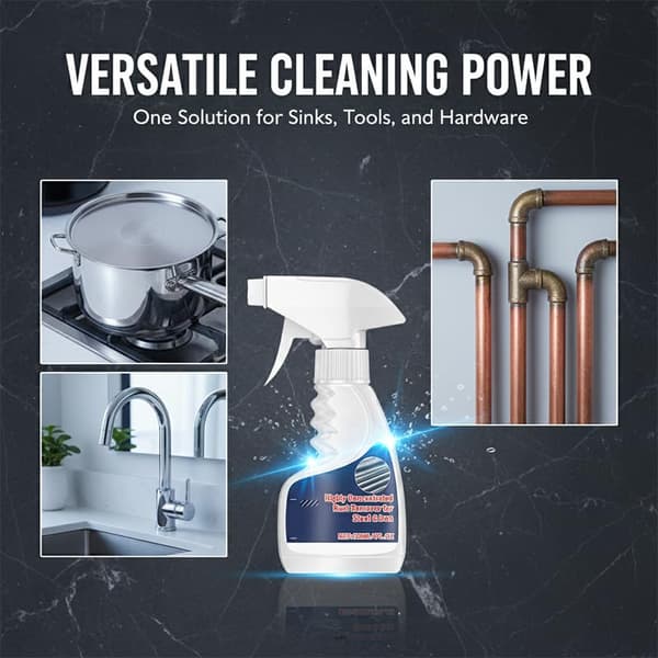 ROVIA 2026 Ny Rustfjerner Spray for Metall, Høykonsentrert Kraftig Rustfjerner for Stål Kobber Rustfritt Stål, Hurtigvirkende Rust 2pcs