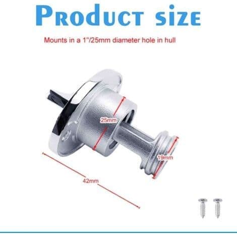Bådafløbspropper Marine Plug Kit Rustfrit Stål, Forseglet, Rustfrit, med Afløbsprop til Kajak, mv.