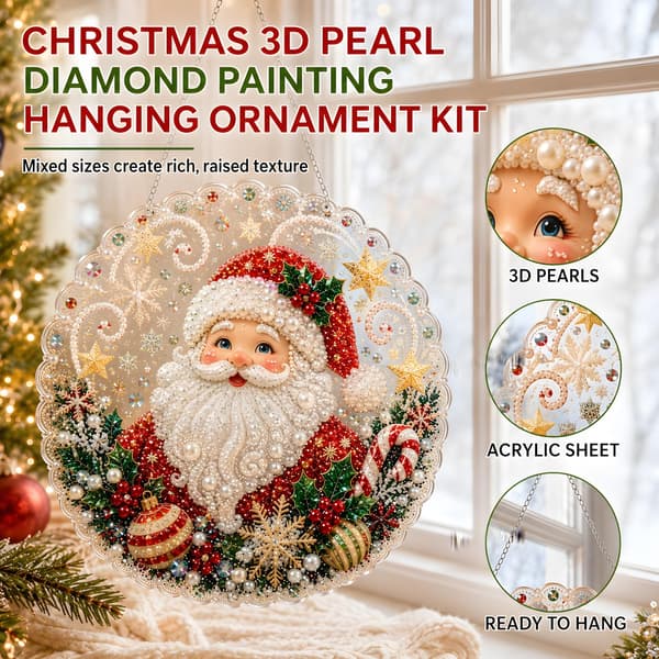 Juleperle Diamantkunstsett for voksne, DIY Håndverksdekor E Style E