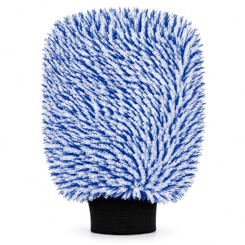 Mikrofiber Biltvättsvante, Biltvättshandske, Blå & Vit Blue & White