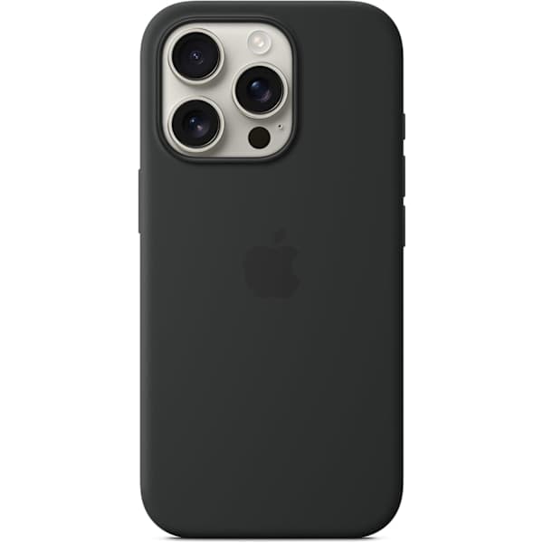 Apple silikonecover med MagSafe til iPhone 16 Pro - Sort
