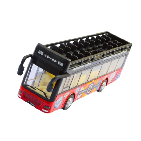 1:32 Dobbeldekker Sightseeing Buss Modell Rød - Støpt Metall Pull Back Bil Leke