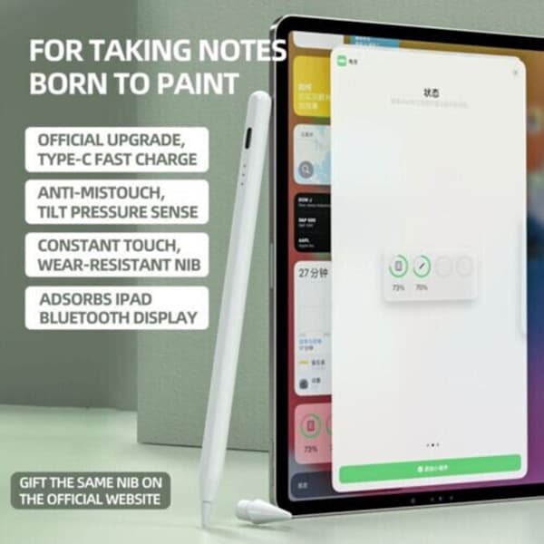 Apple Pencil 2. generasjon Stylus Penn for iPad/iPad mini/Air/Pro