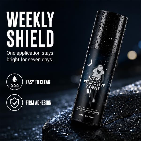 Nattreflekterende spray, 100 ml selvlysende maling med høy synlighet (hvit) White