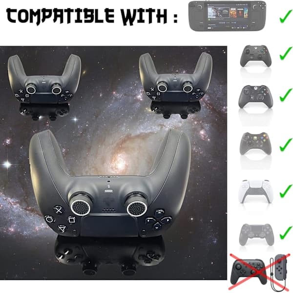 PS4 Xbox PS5 Tumspakstillbehörsset 8 delar Kontrollgrepp för Xbox One Series XS Nintendo Switch Pro Controller PS5 PS4 Gamepad-skydd