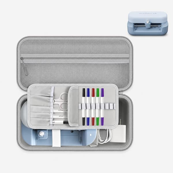 Hardt etui for Cricut Joy 2, EVA reiseveske, grå