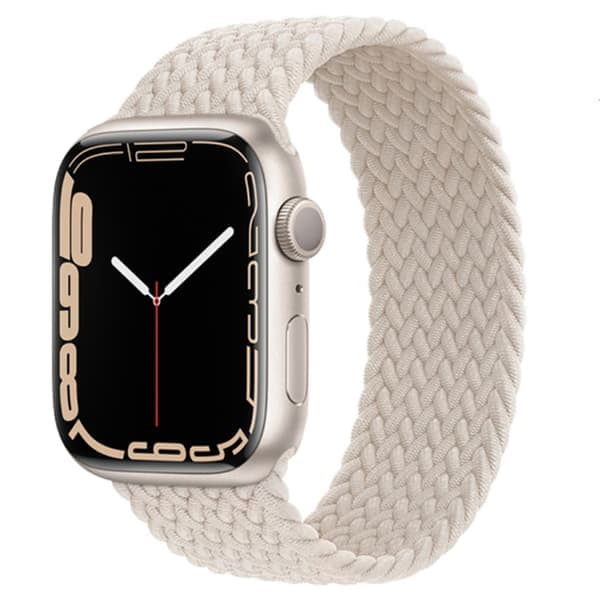 Elastikrem til Apple Watch, Størrelse 42mm/44mm/45mm (S/M), Starlight Farve 42mm/44mm/45mm (S/M)