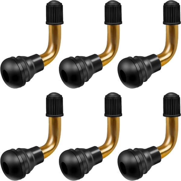 6-pack PVR60 slanglösa däckventiler, 90 graders däckventilspindlar
