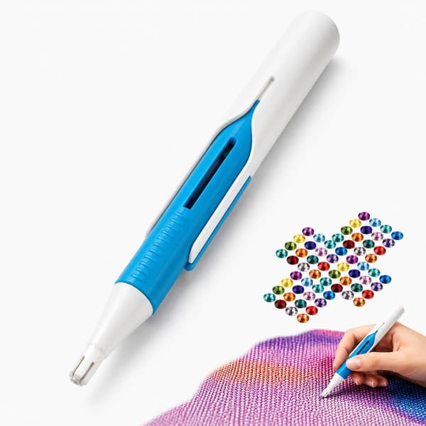 Diamantkunstpen, automatisk diamantmalingsperledispenser (blå-stor) Blue-Large