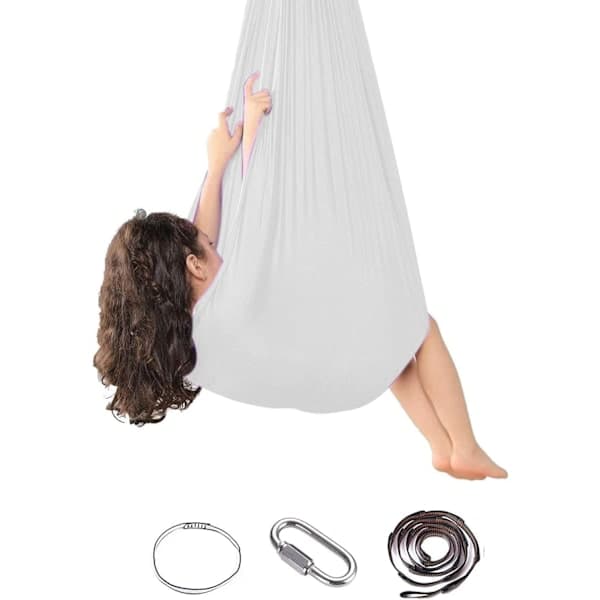 Børns elastiske gynge hvid 100*280cm