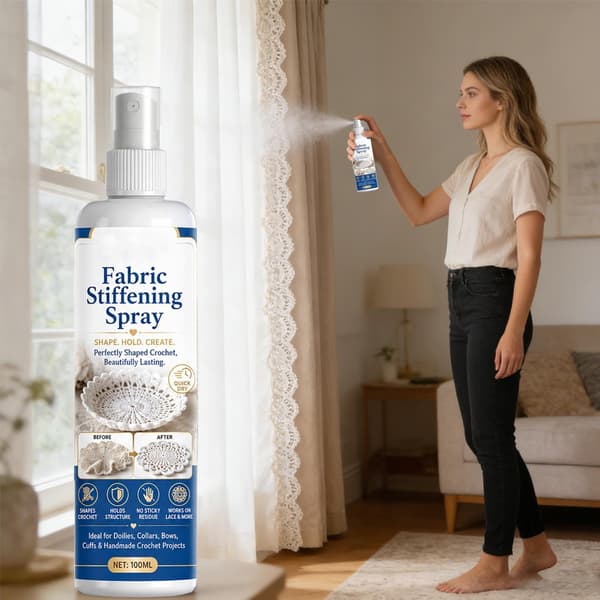 Stofstivelsesspray 100 ml, tørrer klar spray til stivelse