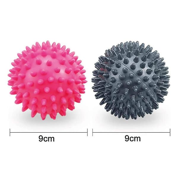 2-pak piggede hårde massagebolde Muskelømhed Massagebold 9cm