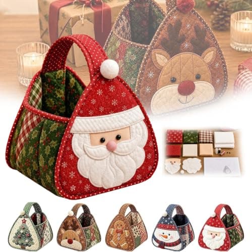 Julkaraktär Quiltad Bärkorg, DIY Tyg Sykorg Kit D