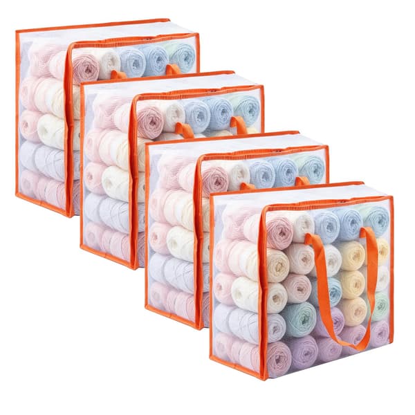 4-pack garnförvaringsväskor, 17 x 15 x 8 tum