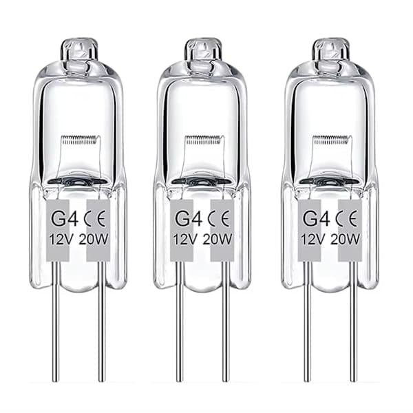 10-pack G4 halogenlampor 20W 12V - Varmvit