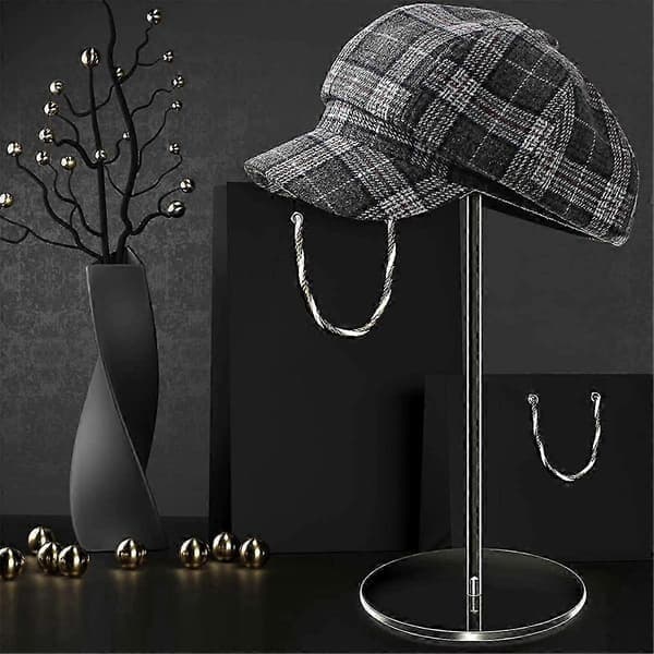 4 sæt akryl hatteholder klar base display stand baseball hat rack runde akryl risers kompatibel