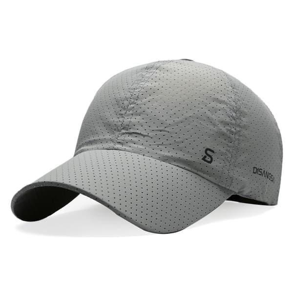 Baseballcaps med brem LYS GRÅ PUSTENDE STIL, Lys grå, Pustende stil-Pustende stil Light grey Breathable Style-Breathable Style