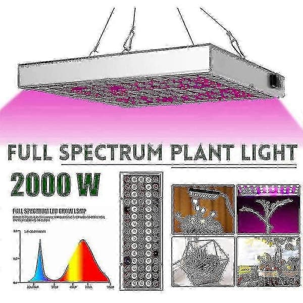 2000W Fuld Spektrum LED Plantegrowlys - Vækst- og Blomstringslampe til Haveplanter