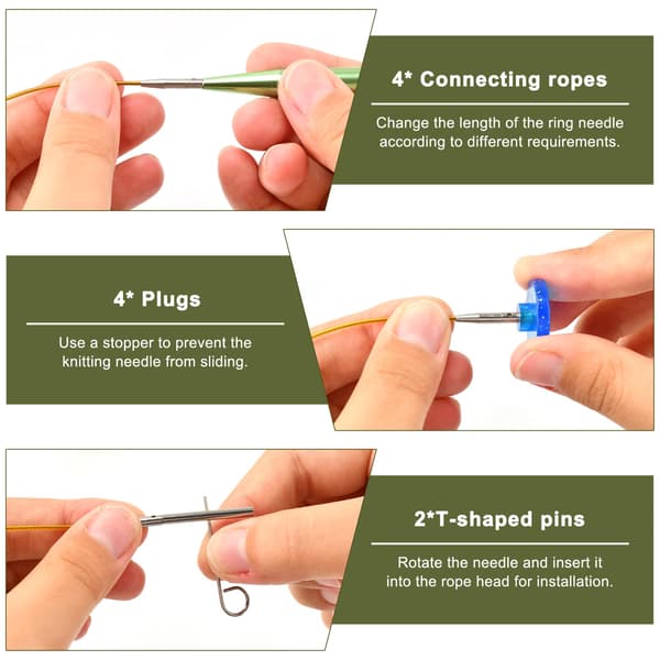 Sticknålsset, 13 par 4\" rundstickor set