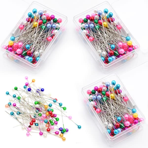 DTDNZKN 300 st synålar med glaskulhuvuden 300PCS