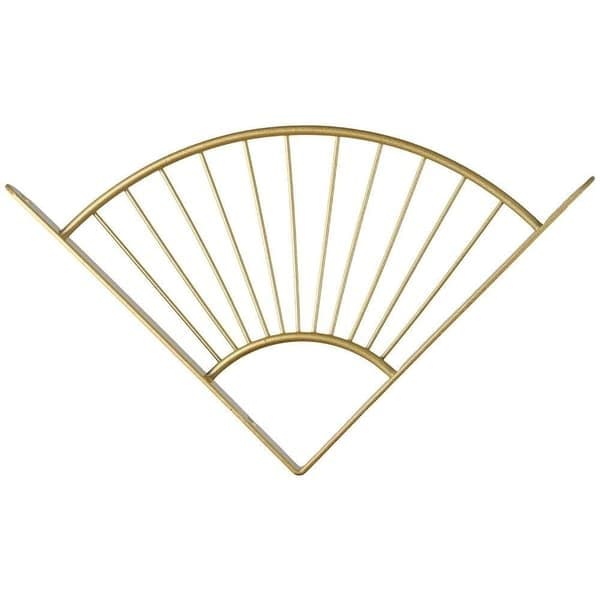 2 st metallhyllkonsoler solfjäderformad konsol, guld, storlek 20 cm gold 20cm