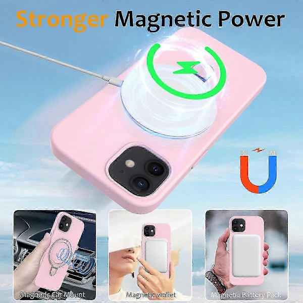 Magnetisk deksel til iPhone 11 med ringstativ PC+silikon, fallsikkert telefondeksel stil E Style E