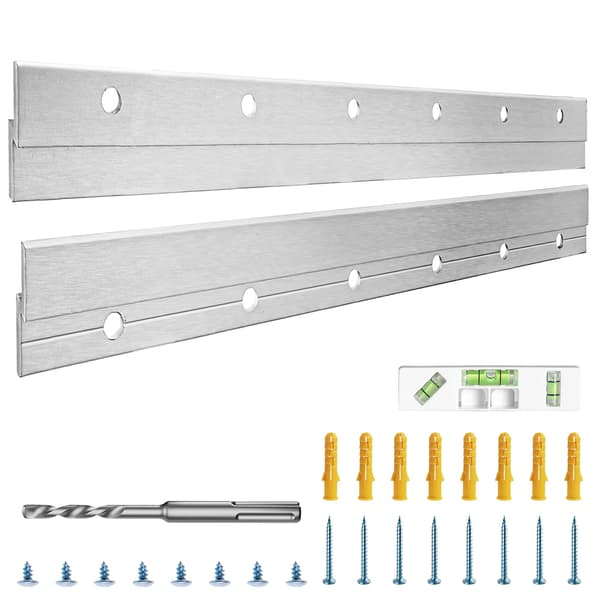 Unlumm Fransk Klyka Hängare, 2 Par-30 cm, Stöder 45 kg 2-Pair-12 Inch Silver