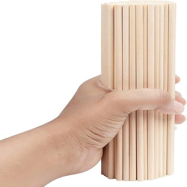100 stk runde treplugger for klubber 80 mm runde treplugger for DIY trearbeid modellbygging hagepynt