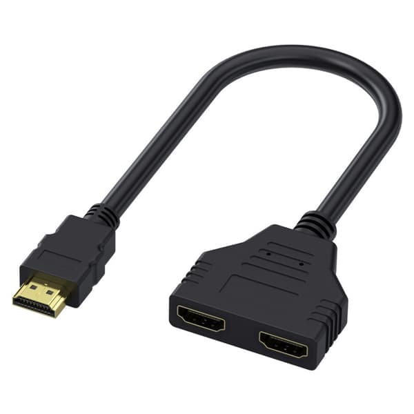 HDMI 1 til 2 Splitter, HDMI Dual Skærm Adapter