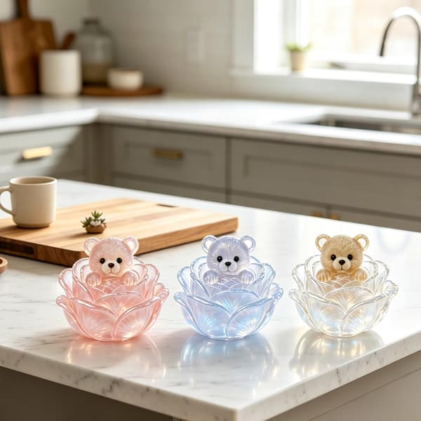 3D Rosebjørn Silikonform for Resin, Søt Dyre Epoxy Støpeform Bear