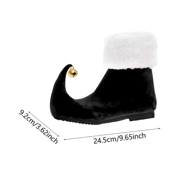 Tomteskor med bjällror, tomtedräktsskor för temafest, storlek 39 39