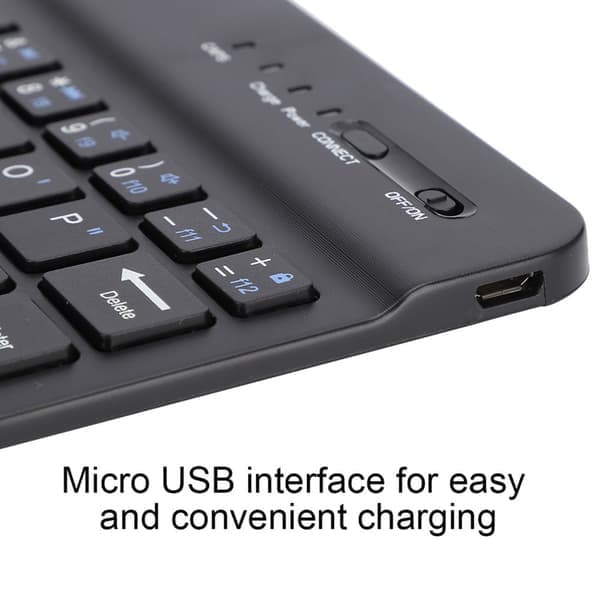 Smal och lätt trådlöst Bluetooth-tangentbord för Android IOS WIN Svart