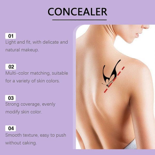 All Over Complexion Perfector, Body Coverage Perfector, Vandtæt No Transfer Tattoo Cover Up Makeup, Størrelse Medium medium