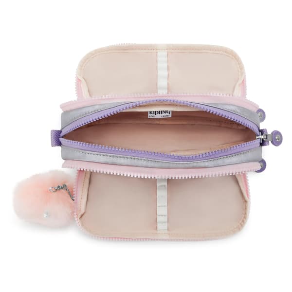 Kipling Gitroy Penalhus i Metallic: Kontorartikler Medium Silver Glow Metallic